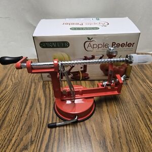 New, In Box, Red Spiralizer Apple Peeler.